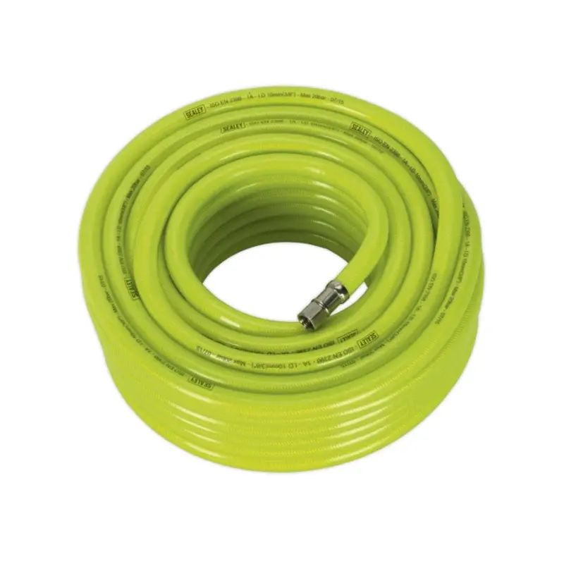 Sealey Air Hose High-Visibility 20m x 10mm with 1/4"BSP Unions