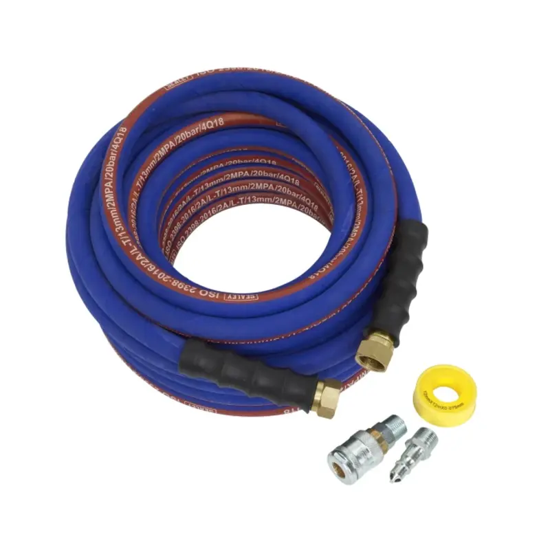 Sealey Air Hose Kit 15m x 13mm High Flow with 100 Series Adaptors