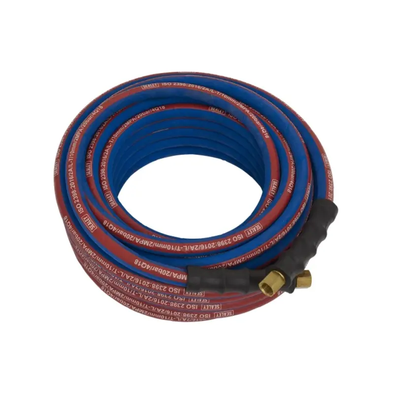 Sealey Air Hose 15m x 10mm with 1/4"BSP Unions Extra-Heavy-Duty