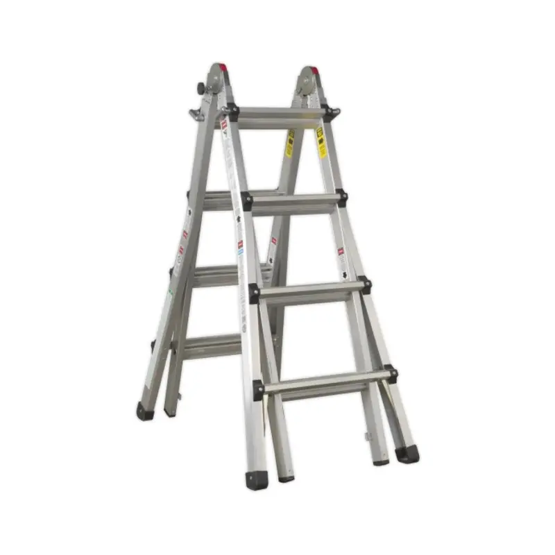 Sealey Aluminium Telescopic Ladder 4-Way EN 131 Adjustable Height
