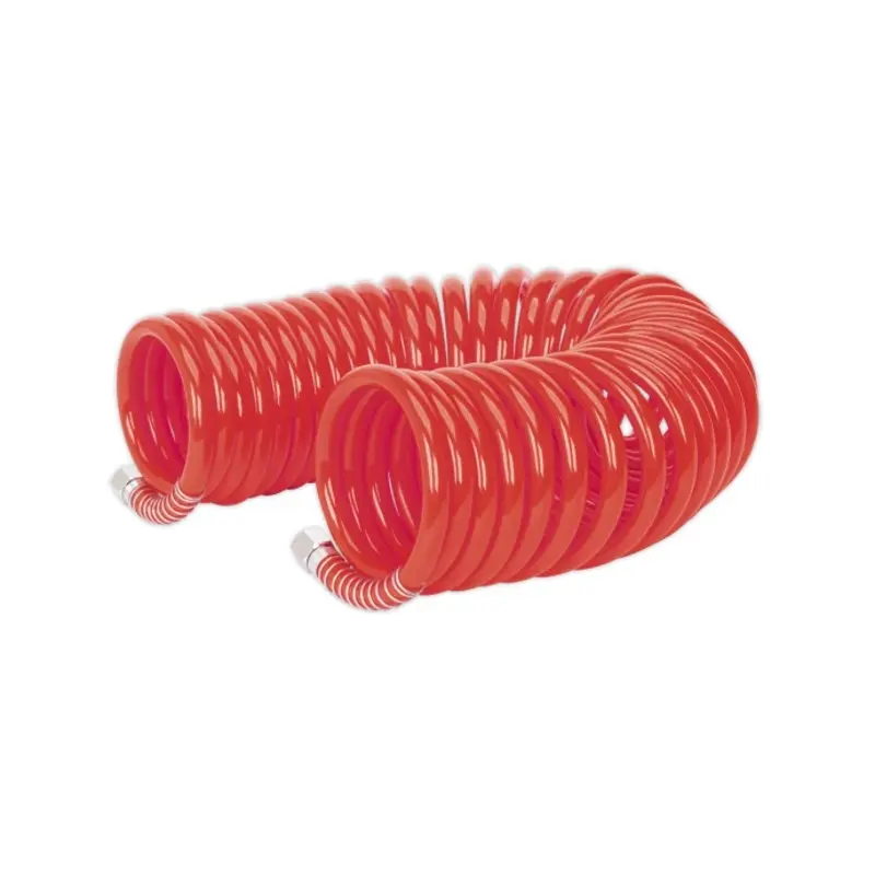 Sealey PU Coiled Air Hose 10m x 8mm with 1/4"BSP Unions