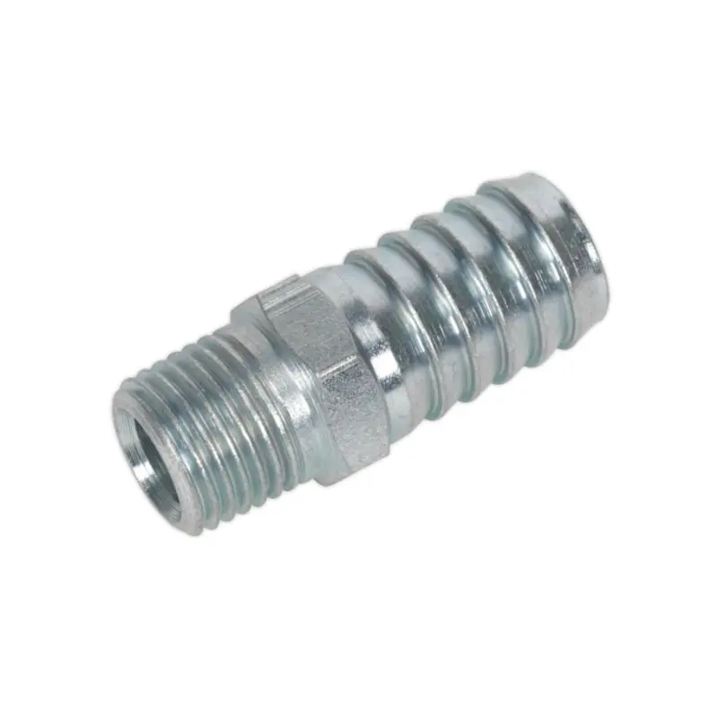 Sealey Screwed Tailpiece Male 1/4"BSPT - 1/2" Hose Pack of 5