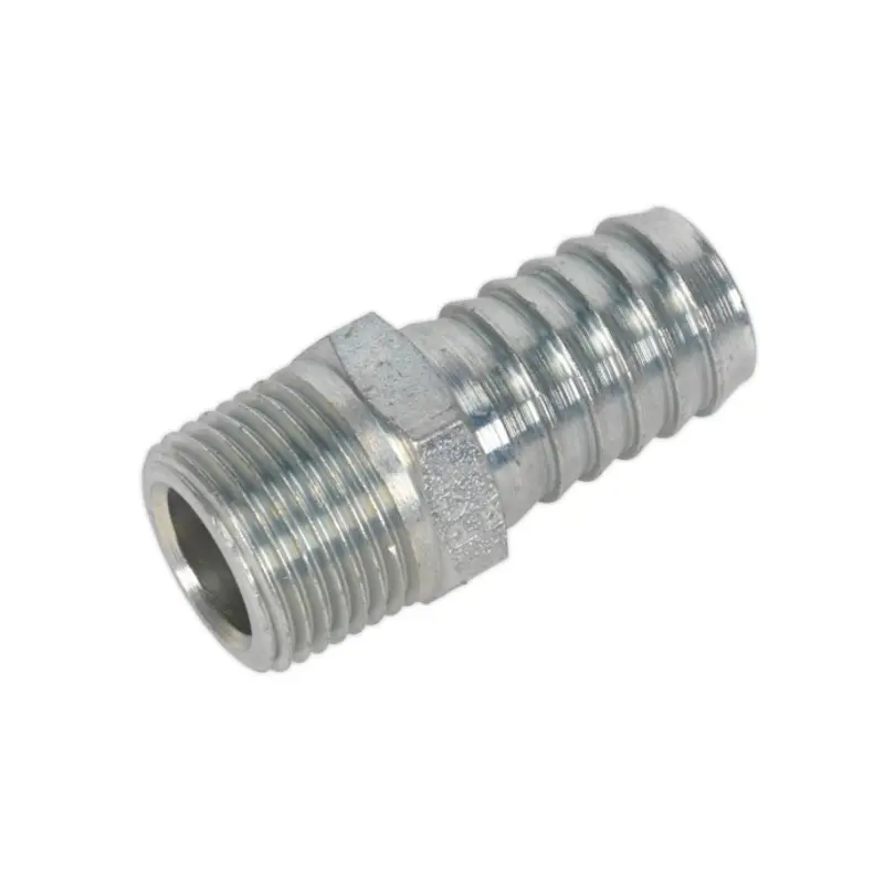 Sealey Screwed Tailpiece Male 3/8"BSPT - 1/2" Hose Pack of 5