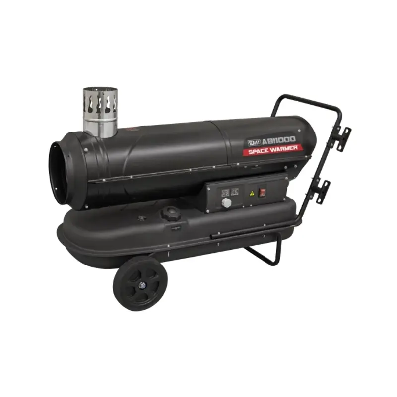 Sealey Indirect Space Warmer Kerosene/Diesel Heater 102,000Btu/hr with Wheels
