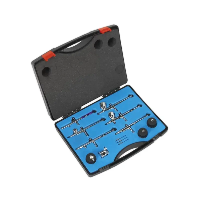Sealey Mini Air Brush Kit 10pc Gravity/Suction Feed