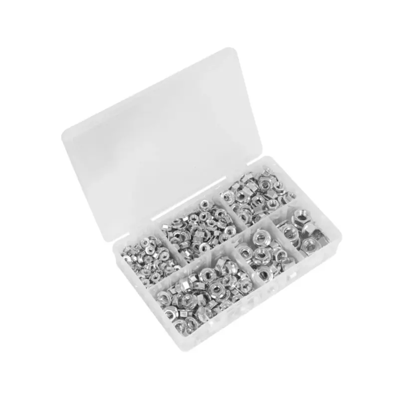 Sealey Flange Nut Assortment 390pc M5-M12 Serrated Metric
