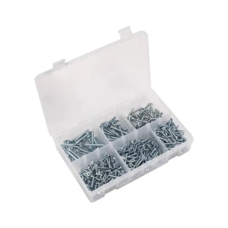 Sealey Self-Tapping Screw Assortment DIN 7982 510pc Countersunk Pozi Zinc
