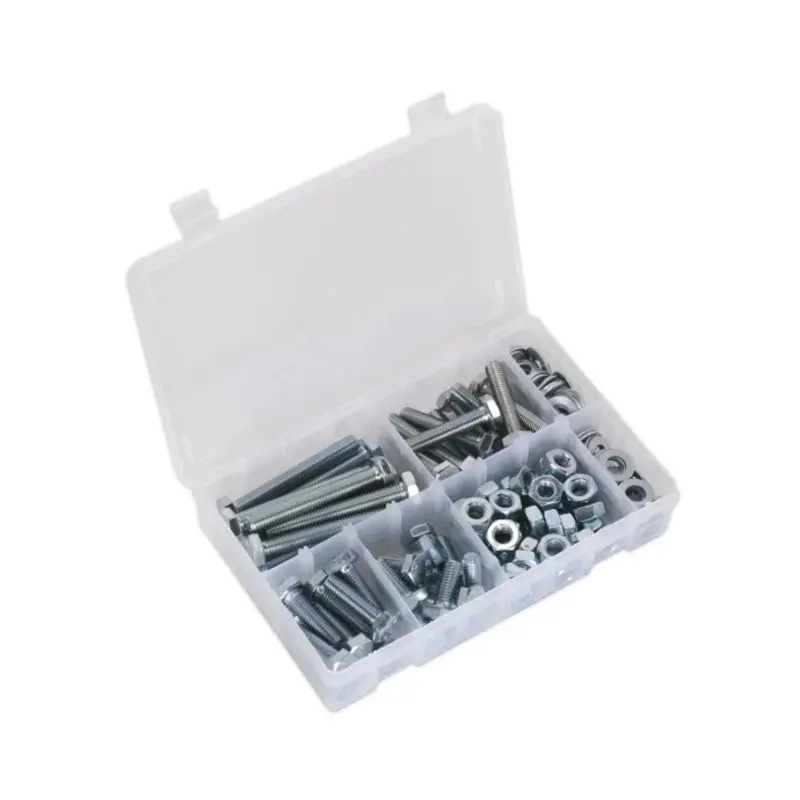Sealey Setscrew, Nut & Washer Assortment 150pc High Tensile M10 Metric