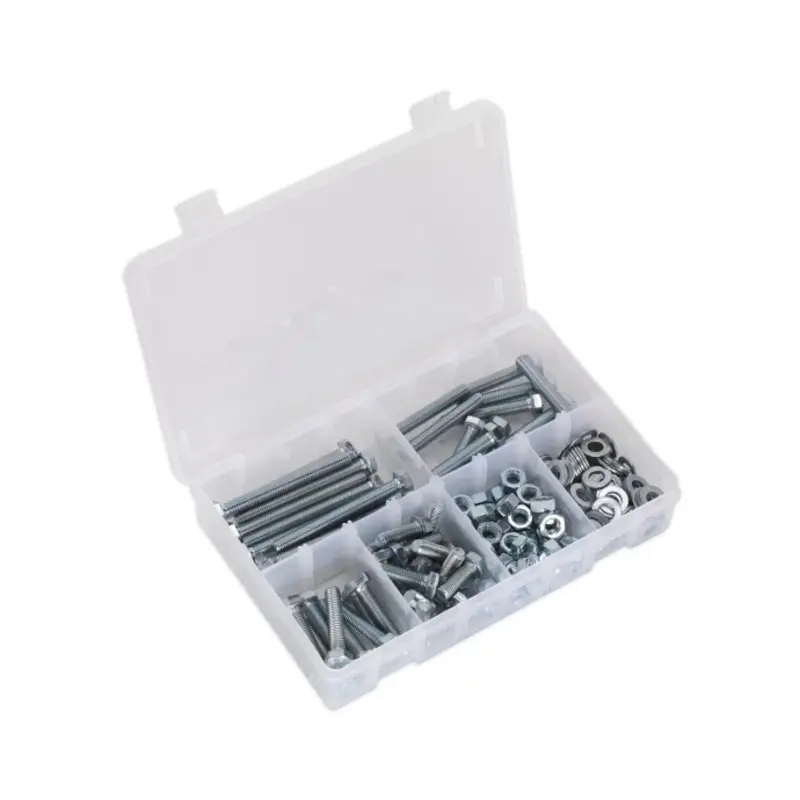 Sealey Setscrew, Nut & Washer Assortment 220pc High Tensile M8 Metric