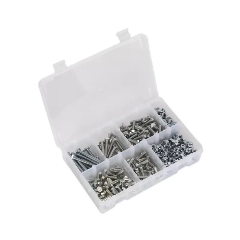 Sealey Setscrew, Nut & Washer Assortment 408pc High Tensile M6 Metric