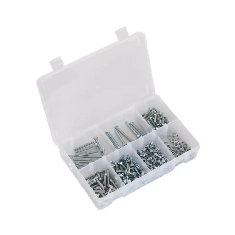 Sealey Setscrew, Nut & Washer Assortment 444pc High Tensile M5 Metric