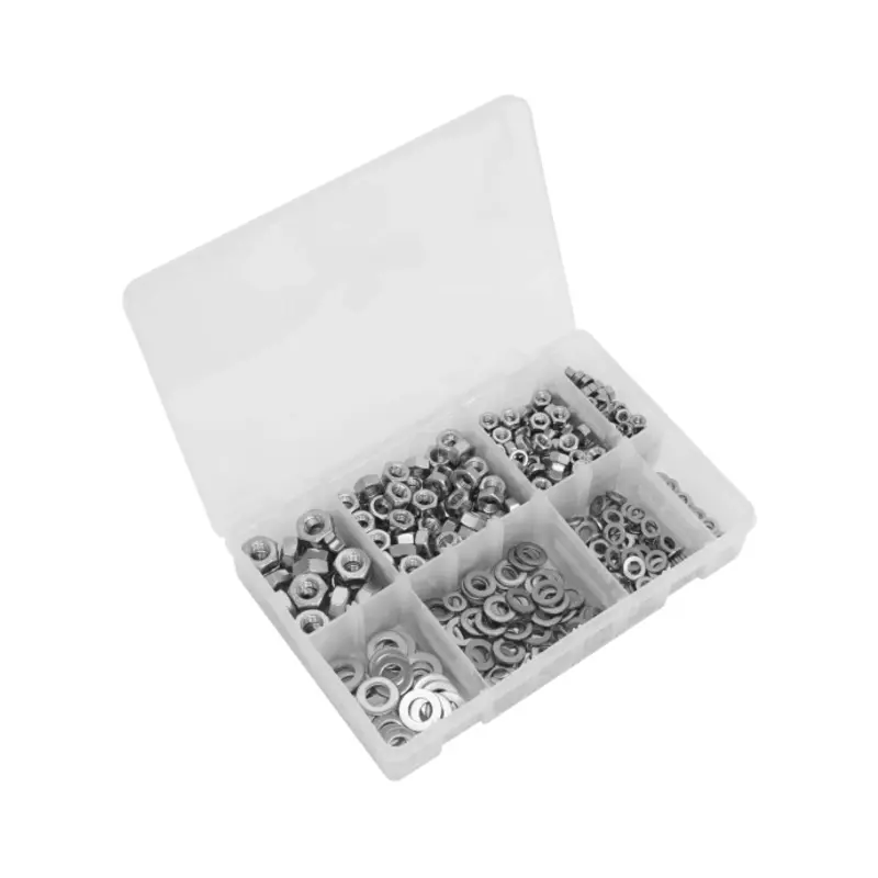 Sealey Stainless Steel Nut and Washer Assortment 500pc M5-M10
