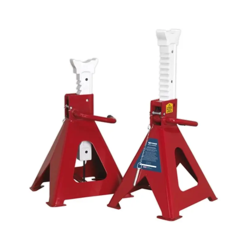 Sealey Axle Stands (Pair) 10 Tonne Capacity per Stand Auto Rise Ratchet