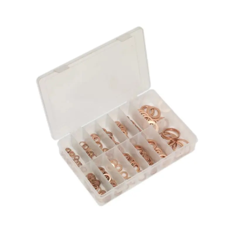 Sealey Copper Sealing Washer Assortment 250pc - Metric