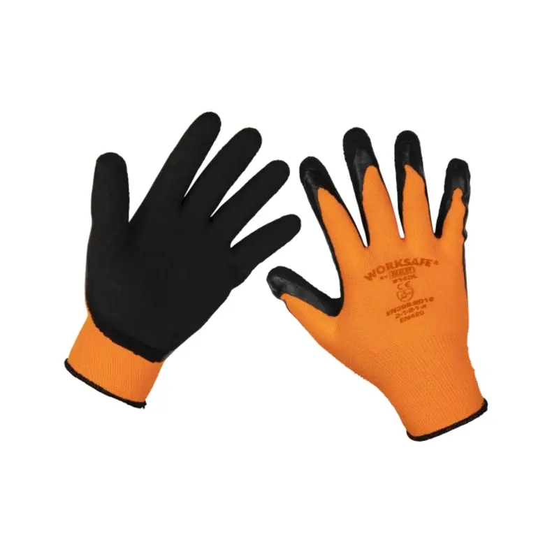 Sealey Foam Latex Gloves (Large) - Pair