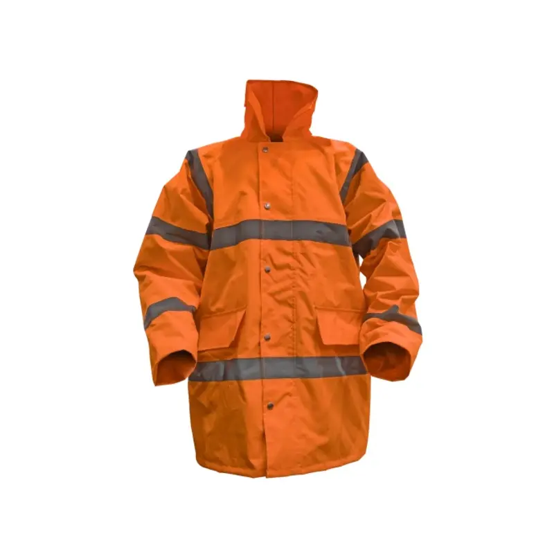 Sealey Hi-Vis Orange Motorway Jacket with Quilted Lining - Large