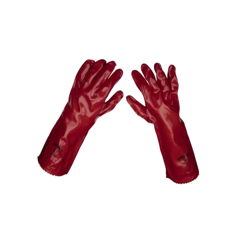 Sealey Red PVC Gauntlets 450mm - Pair