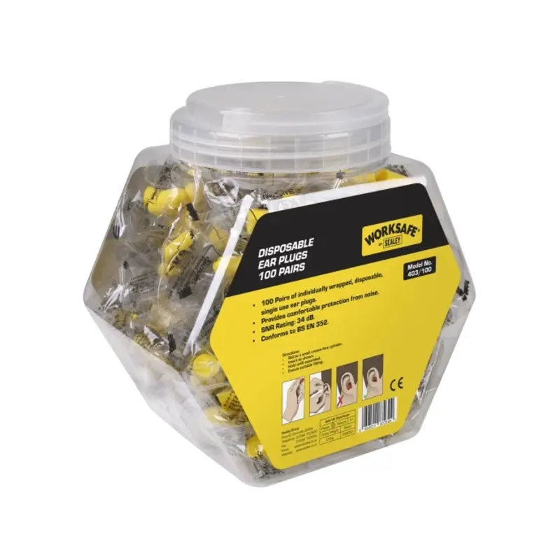 Sealey Ear Plugs Disposable - 100 Pairs