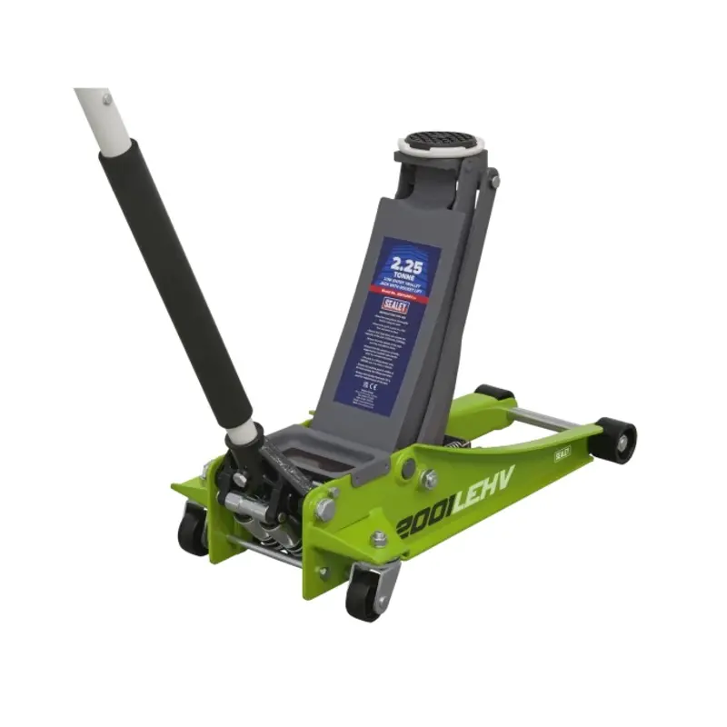 Sealey Trolley Jack 2.25 Tonne Low Profile Rocket Lift Hi-Vis Green