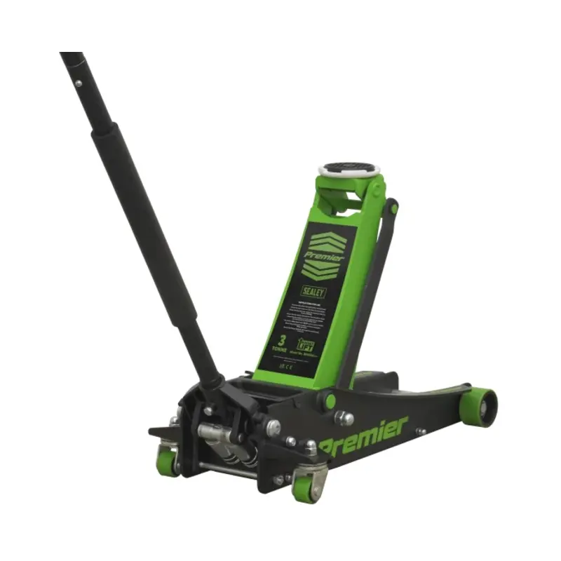 Sealey Trolley Jack 3 Tonne Low Profile Rocket Lift Green