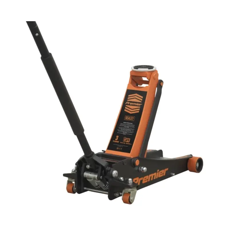 Sealey Trolley Jack 3 Tonne Low Profile Rocket Lift Orange