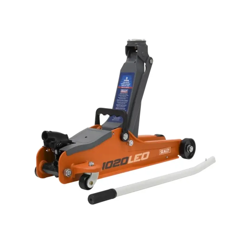 Sealey Trolley Jack 2 Tonne Low Profile Short Chassis - Orange