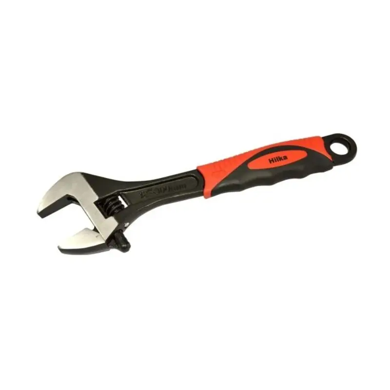 Hilka 12" (300mm) Soft Grip Wide Jaw (40mm) Adjustable Wrench