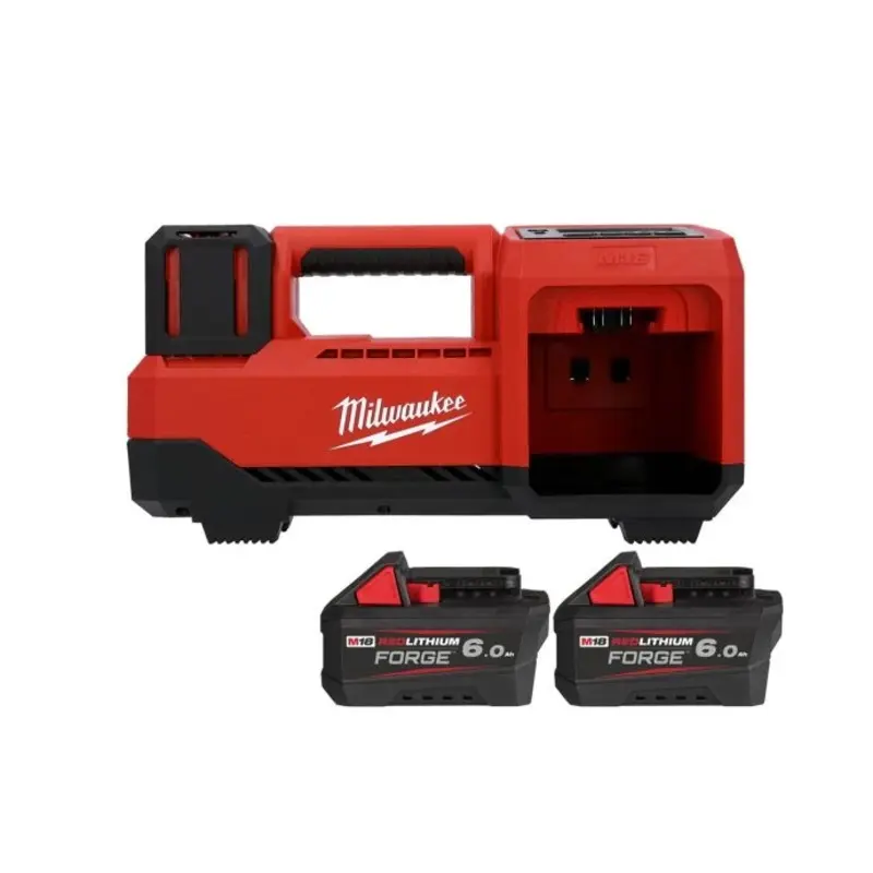 Milwaukee M18BI 18V Cordless Tyre Inflator With  2 x 6.0Ah Batteries