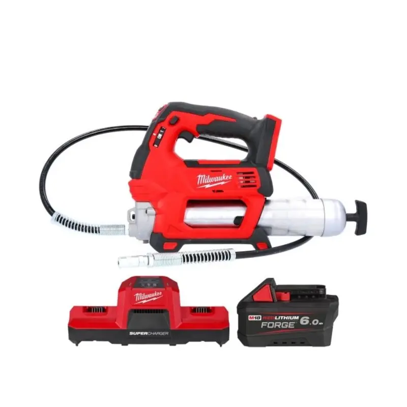 Milwaukee M18GG 18V Cordless Grease Gun With 1 x 6.0Ah Battery & Charger