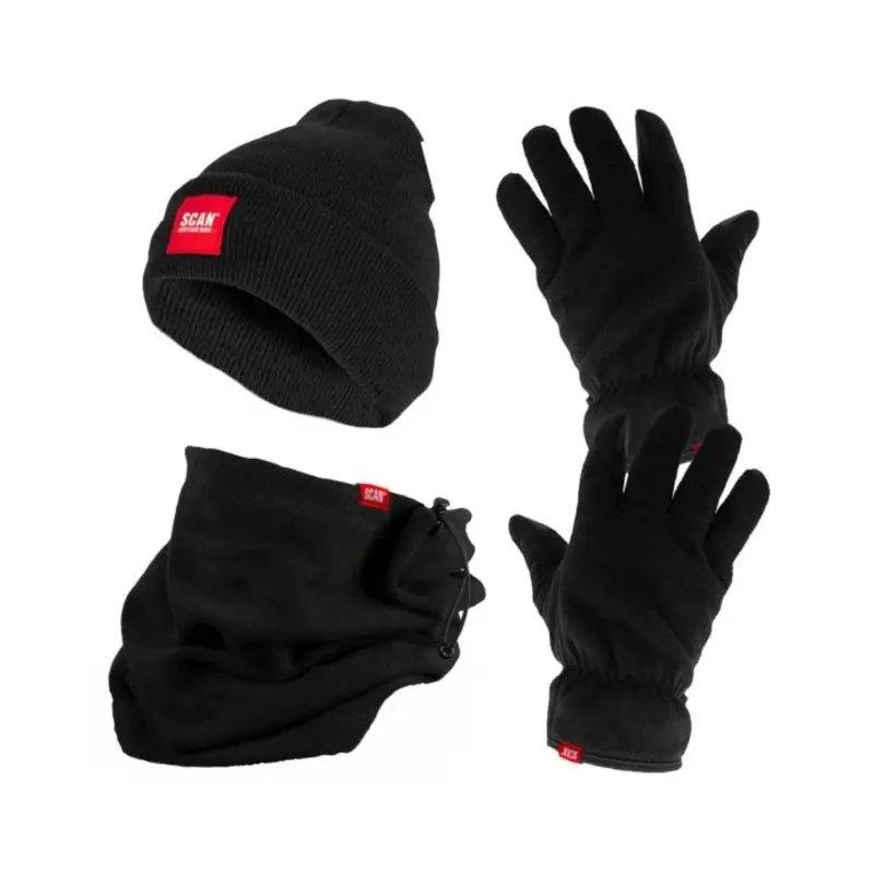 Scan SCAWWWKIT3PC Winter Workwear Pack - Beanie, Fleece Gloves & Fleece Snood
