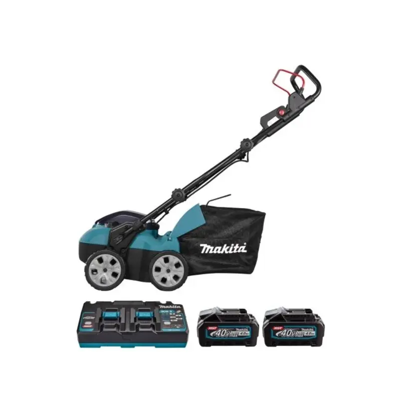 Makita UV001GM201 40Vmax Cordless 380mm Scarifier With 2 x 4.0Ah Batteries & Charger