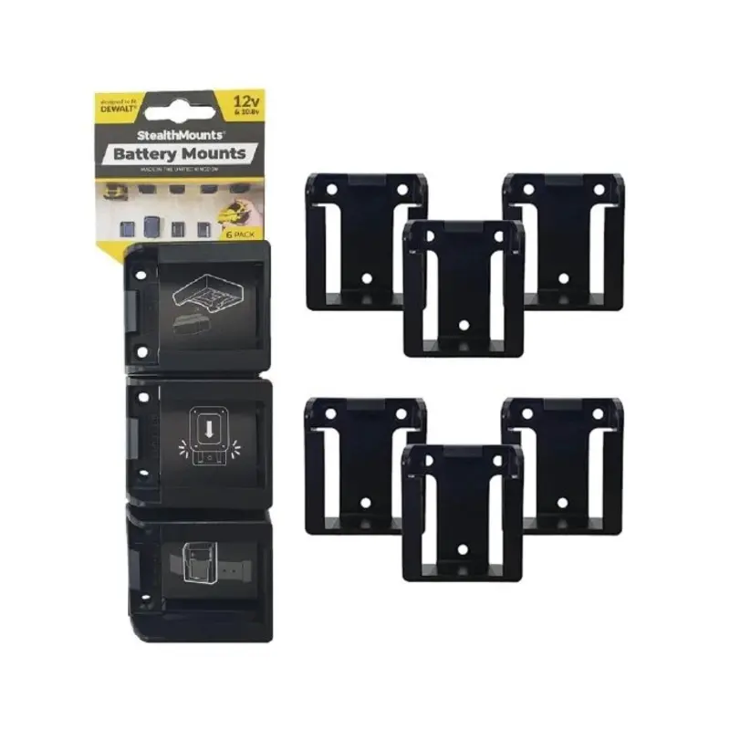 StealthMounts SMT-BM-MK12-BLK Black Battery Mounts Makita CXT Batteries - Pack of 6