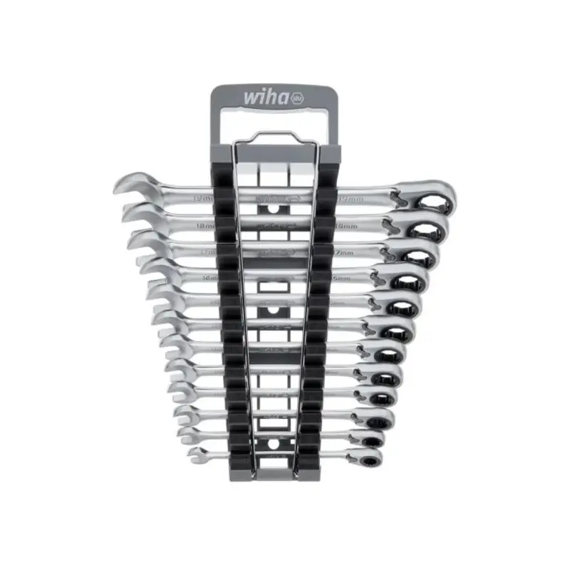Wiha WHA44661 Ring Ratchet Spanner Set, 12 Piece