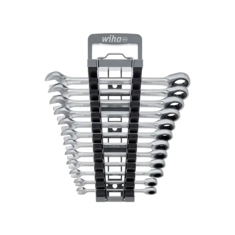 Wiha WHA44665 Ring Ratchet Spanner Set, 12 Piece