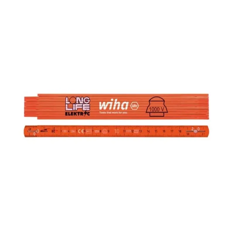 Wiha WHA42068 Longlife Electrician's 2m Folding Ruler