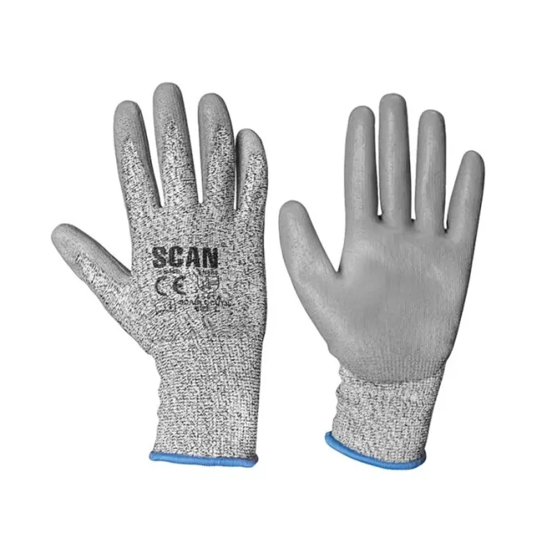 Scan Grey PU Coated Cut 3 Gloves