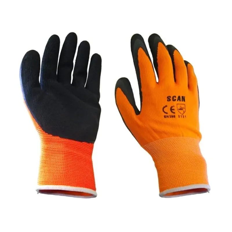 Scan Hi-Vis Orange Foam Coated Gloves