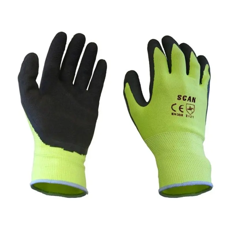 Scan Hi-Vis Yellow Coated Gloves