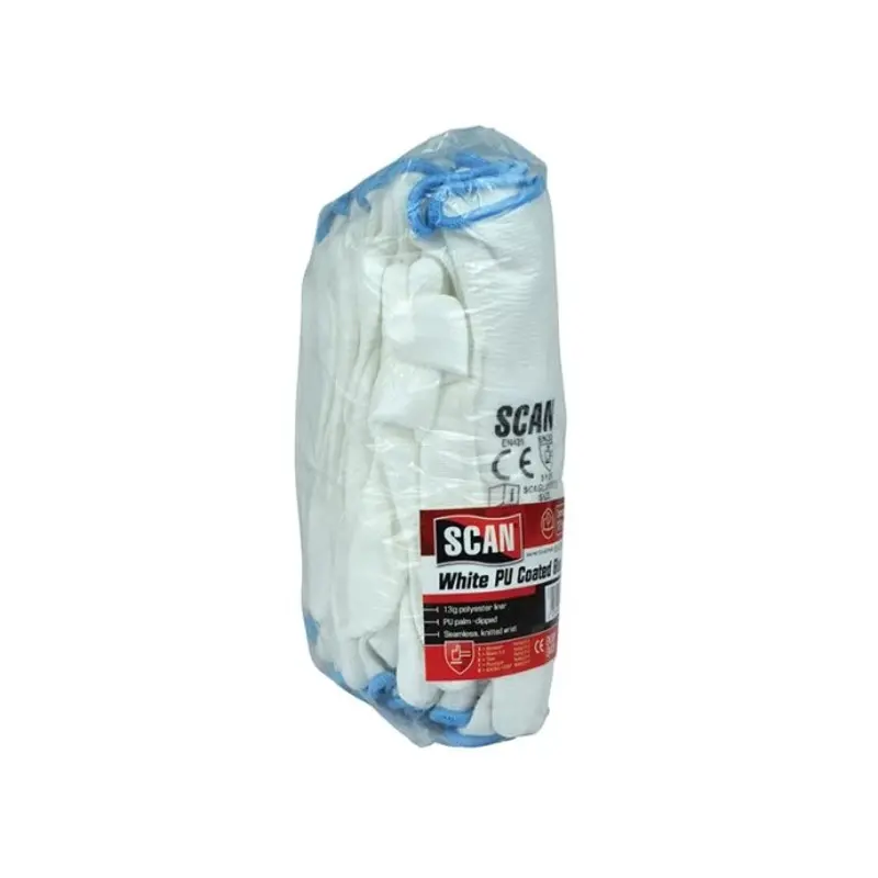 Scan White PU Coated Gloves