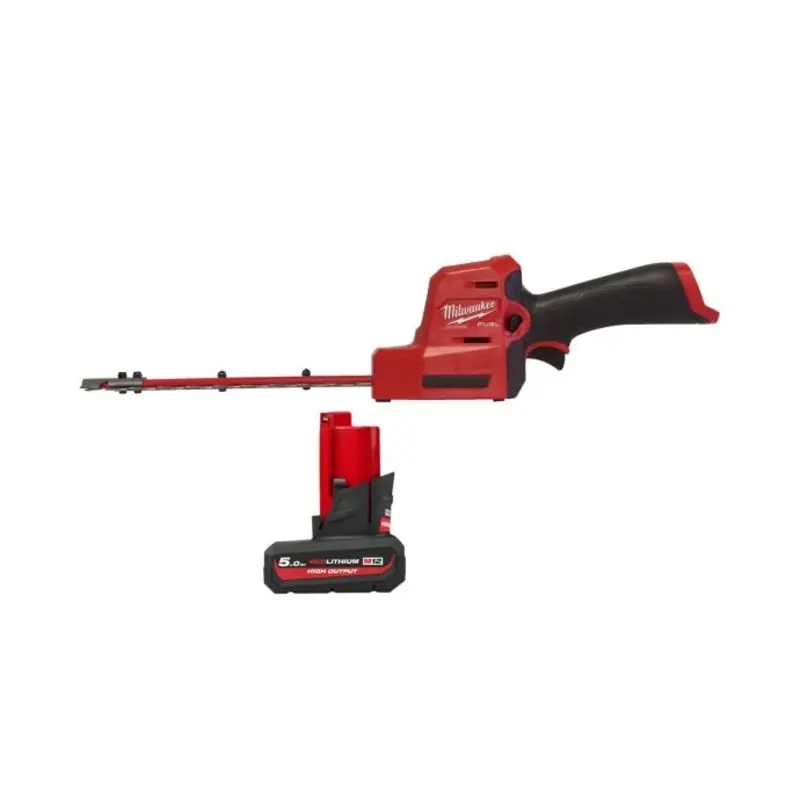 Milwaukee M12FHT20 12V Cordless FUEL 20cm Hedge Trimmer With 1 x 5.0Ah Battery