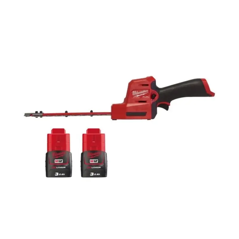 Milwaukee M12FHT20 12V Cordless FUEL 20cm Hedge Trimmer With 2 x 3.0Ah Batteries
