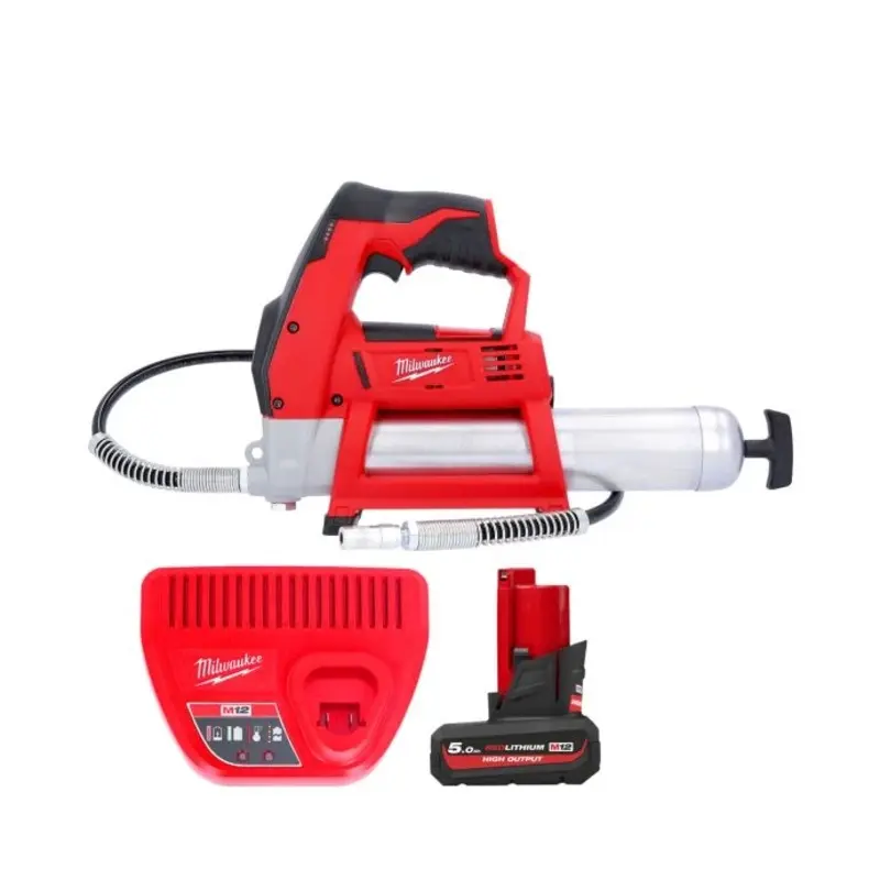 Milwaukee M12GG 12V Cordless Grease Gun With 1 x 5.0Ah Battery & Charger