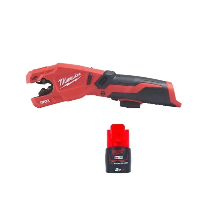 Milwaukee M12PCSS 12V Cordless Stainless Steel Pipe Cutter With 1 x 2.0Ah Battery