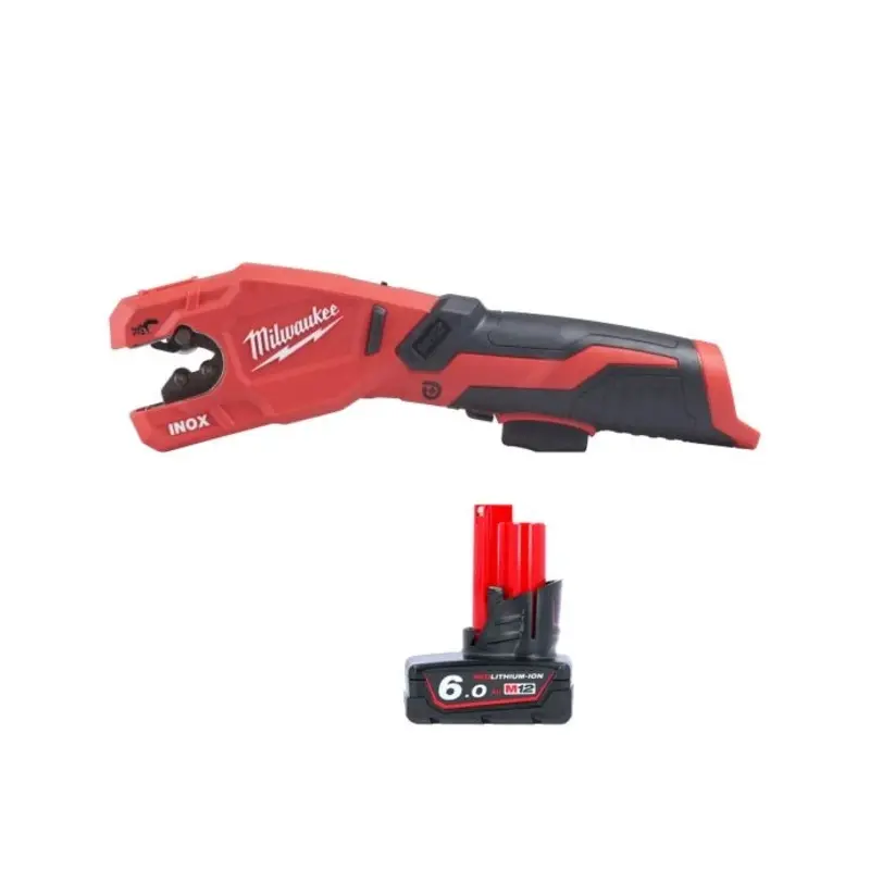 Milwaukee M12PCSS 12V Cordless Stainless Steel Pipe Cutter With 1 x 6.0Ah Battery