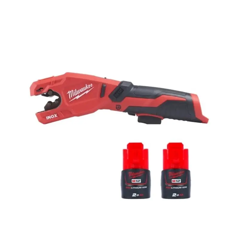 Milwaukee M12PCSS 12V Cordless Stainless Steel Pipe Cutter With 2 x 2.0Ah Batteries