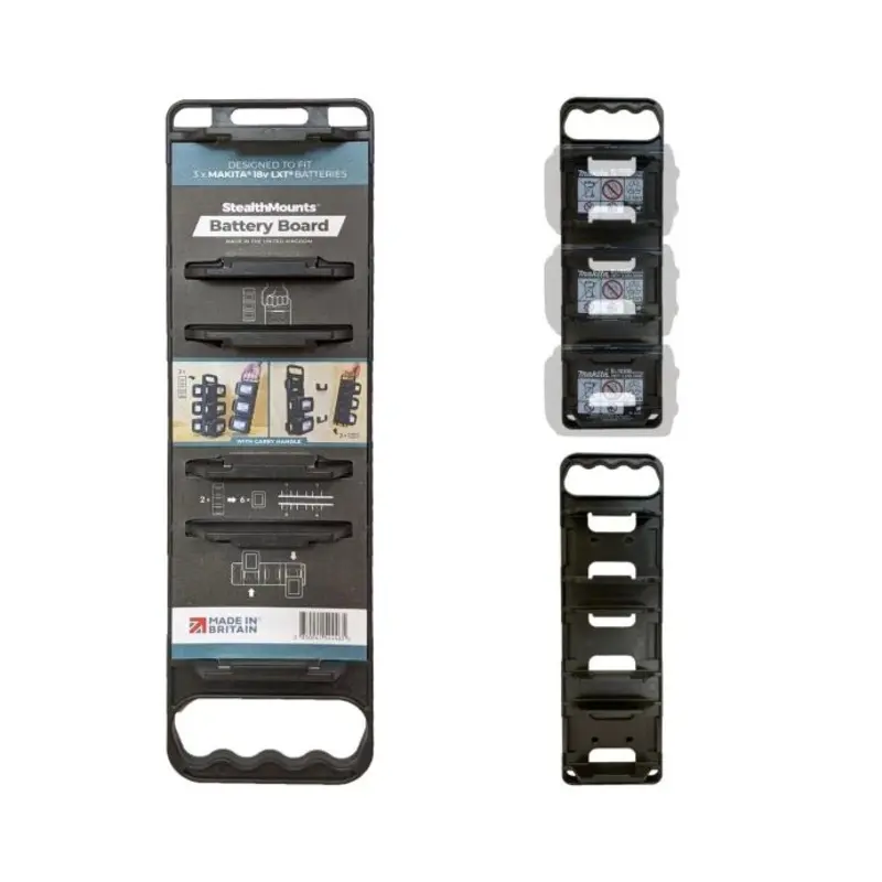 StealthMounts SMT-BD-MK18-H-BLK Black Battery Board Makita LXT With Handle