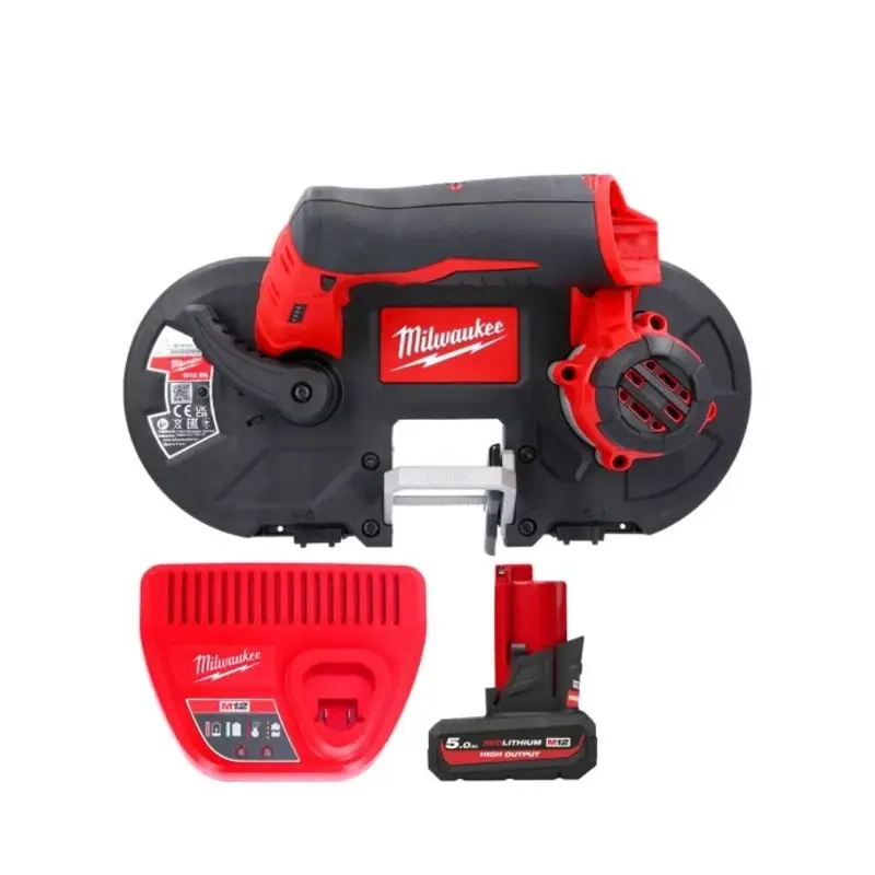Milwaukee M12BS 12V Sub Compact Cordless Bandsaw With 1 x 5.0Ah Battery & Charger