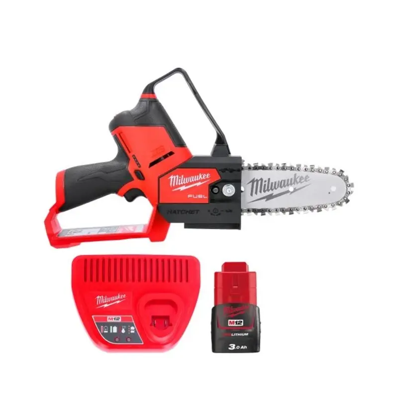 Milwaukee M12FHS 12V Fuel Hatchet Pruning Saw With 1 x 3.0Ah Battery & Charger