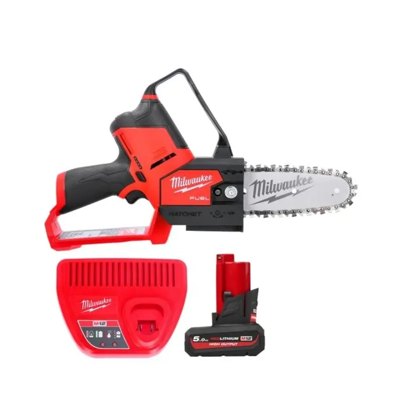 Milwaukee M12FHS 12V Fuel Hatchet Pruning Saw With 1 x 5.0Ah Battery & Charger