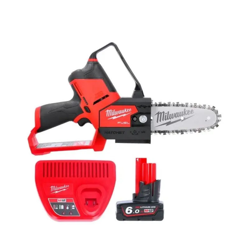 Milwaukee M12FHS 12V Fuel Hatchet Pruning Saw With 1 x 6.0Ah Battery & Charger
